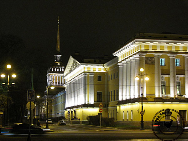 Адмиралтейство ночью, СПб