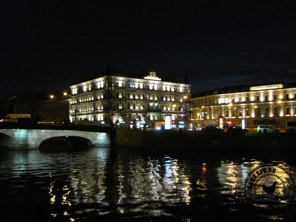Фонтанка ночью, Петербург