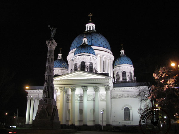 Троицкий собор ночью  - Санкт-Петербург