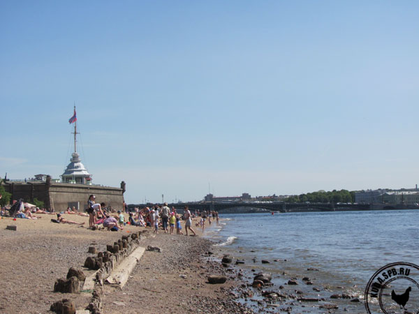 Петропавловская крепость, пляж